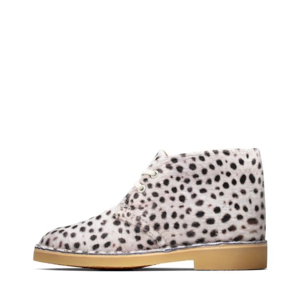 Clarks Boys Desert Boot Casual Shoes Cheetah Print | CA-8712690